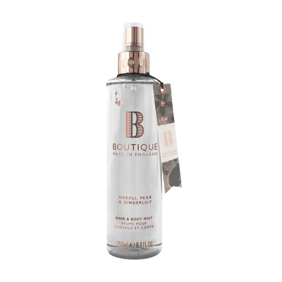 Міст для тіла та волосся Grace Cole Hair &amp; Body Mist Neroli, Pear &amp; Gingerlily Boutique, 250 мл